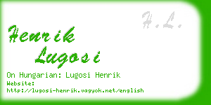 henrik lugosi business card